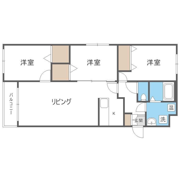 BELLA VISTA旭ヶ丘(3LDK/4階)の間取り写真
