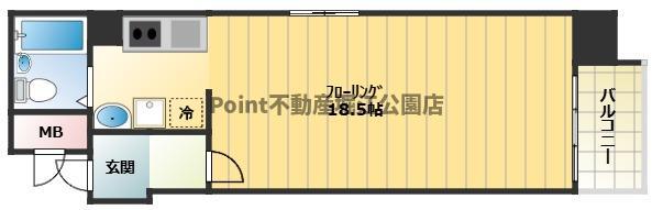 朝日プラザ西道頓堀(ワンルーム/7階)の間取り写真