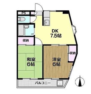 泉長ビル(2DK/3階)の間取り写真