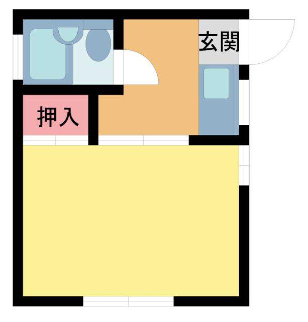 フレグランス西岡本(1K/1階)の間取り写真