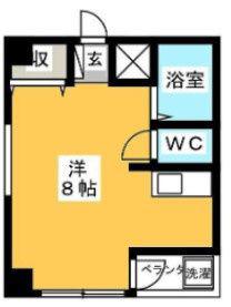 パニエ ド フルール大塚台(ワンルーム/3階)の間取り写真