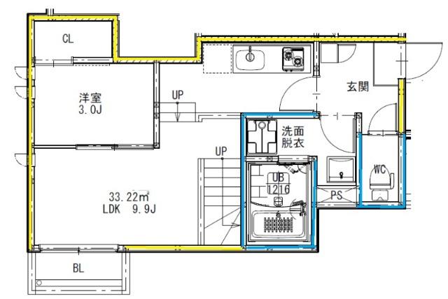 GRANDTIC益城(1LDK/2階)の間取り写真