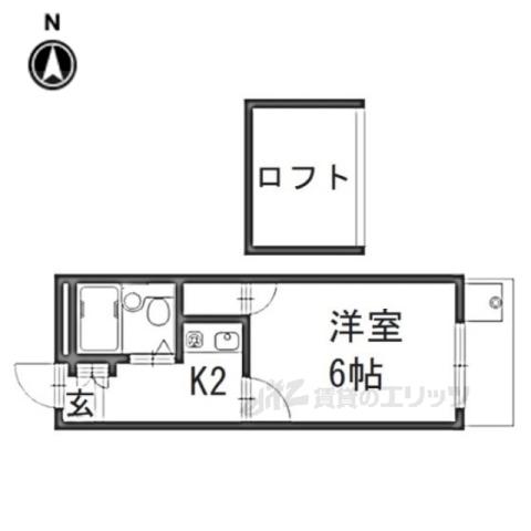 大和高田第17マンション(1K/1階)の間取り写真