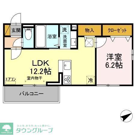 ボヌール(1LDK/1階)の間取り写真