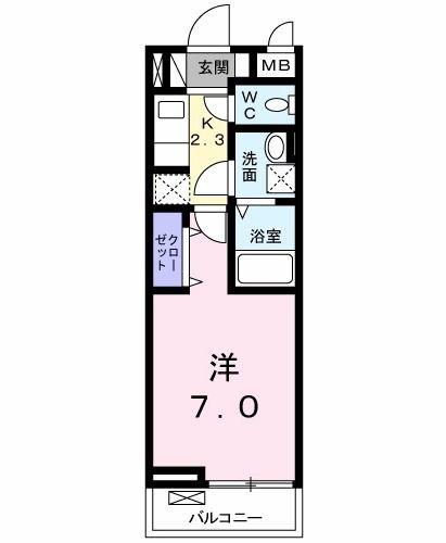 アンシャンテ(1K/3階)の間取り写真