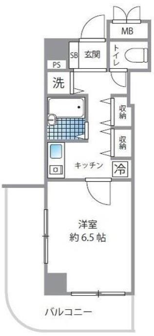 エクセレンスコート橘(1K/5階)の間取り写真