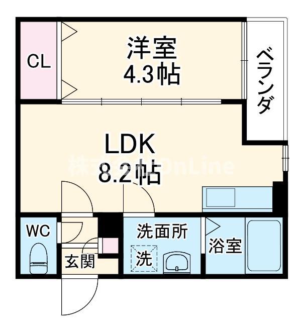 1ER つばきIII(1LDK/3階)の間取り写真