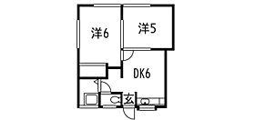 スズキハイツ(2DK/1階)の間取り写真