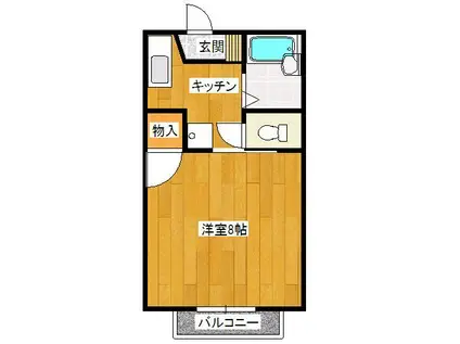 ルミナス(1K/1階)の間取り写真