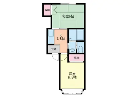 ラポールながとVIII(2K/2階)の間取り写真