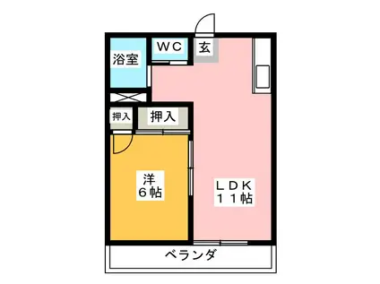 メゾンツチヤ(1LDK/1階)の間取り写真