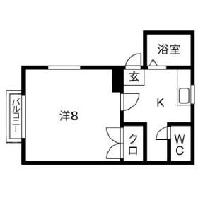スカイタウンヨシダA(1K/1階)の間取り写真