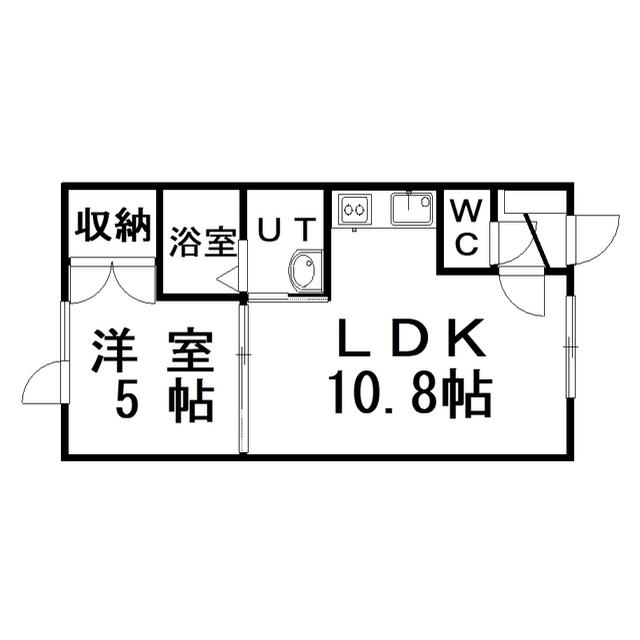 リーベンスII(1LDK/1階)の間取り写真