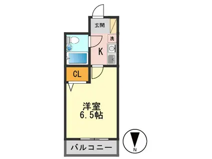 ライオンズマンション西新小岩(1K/3階)の間取り写真