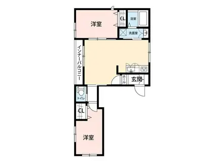 カメリア(2LDK/2階)の間取り写真
