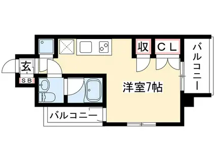SK BUILDING6(ワンルーム/6階)の間取り写真