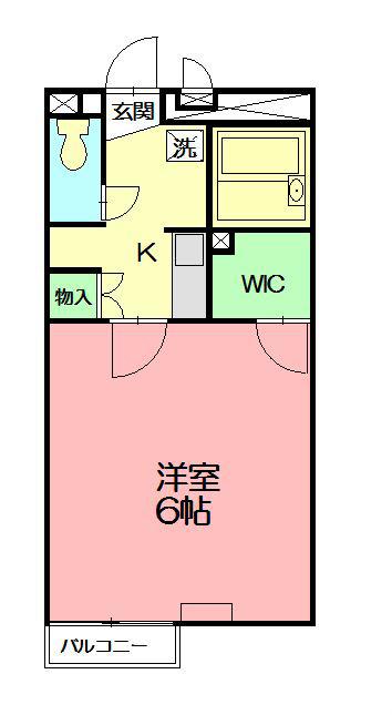 レオネクスト屋敷添(1K/2階)の間取り写真