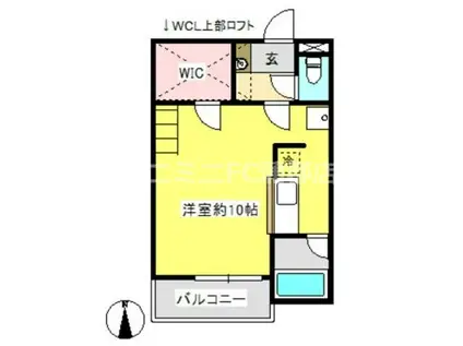 セザンヌ三谷2(ワンルーム/2階)の間取り写真