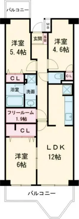 バームハイツ西葛西 11階階 間取り