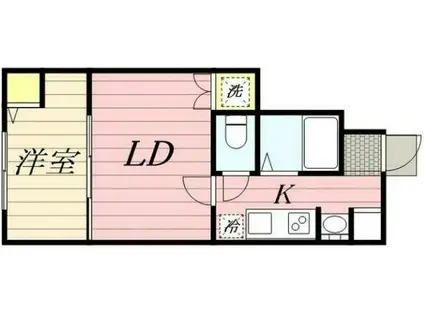 I WOOD三鷹上連雀(1K/1階)の間取り写真