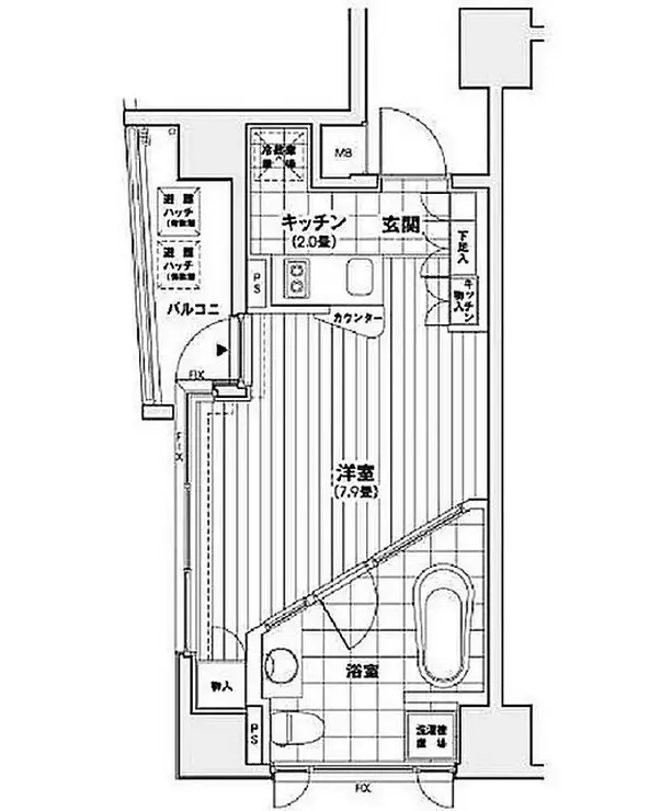 カスタリア銀座 8階階 間取り