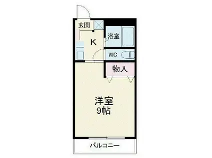 イーストマニ(1K/1階)の間取り写真