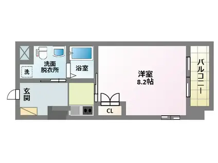 ORANGE T・SIDE(1K/3階)の間取り写真