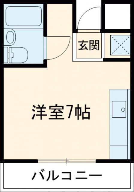 コーポ扇(ワンルーム/3階)の間取り写真