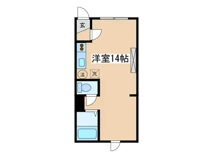 パークサイド健(ワンルーム/3階)の間取り写真