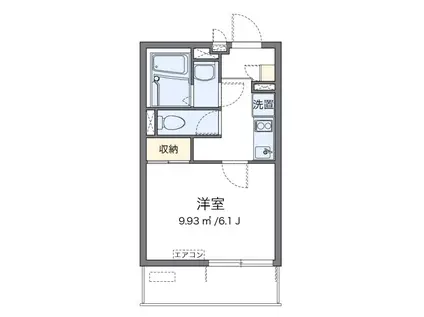 フロレゾン立川(1K/1階)の間取り写真