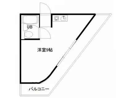 バザレビル(ワンルーム/2階)の間取り写真