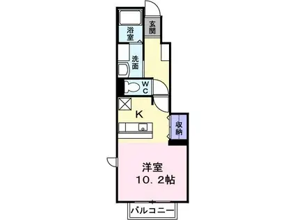 アム-ル・GAKUA(ワンルーム/1階)の間取り写真