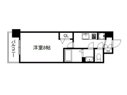 ソルテラス京都JUJO薫(1K/2階)の間取り写真