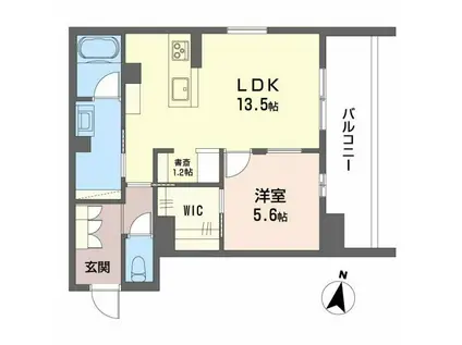 LUANA KAMISUGI(1LDK/3階)の間取り写真