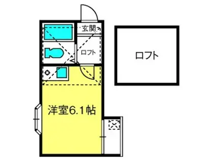 アートパレス新河岸NO.5(1K/1階)の間取り写真