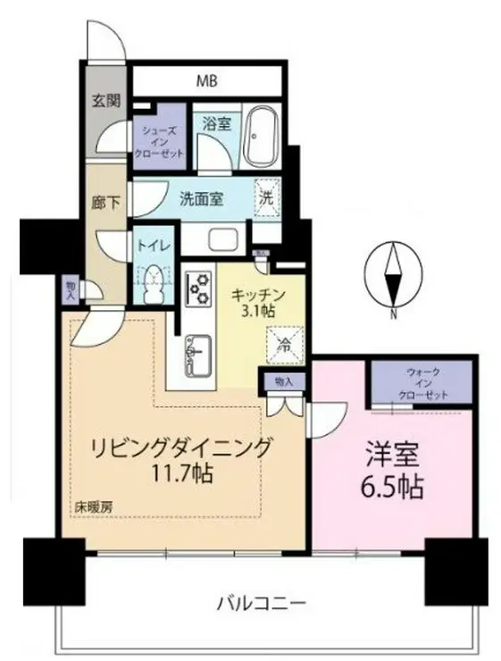 プライムパークス品川シーサイド ザ・タワー 10階階 間取り