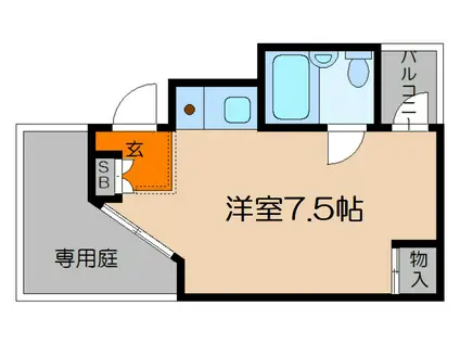 デトムワン京大前(ワンルーム/1階)の間取り写真