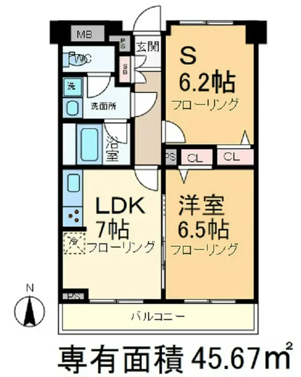 プリムヴェール西尾久メゾンA 1階階 間取り