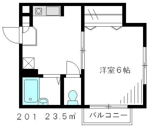 ジニアス久我山(1K/2階)の間取り写真