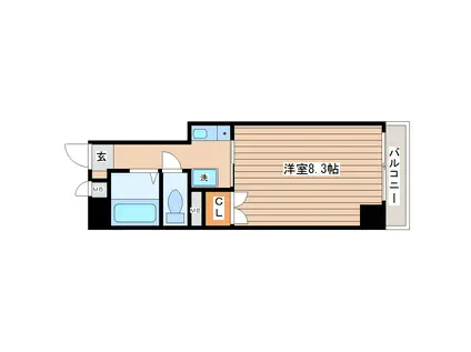 松栄タワーイン宮城野(1K/5階)の間取り写真