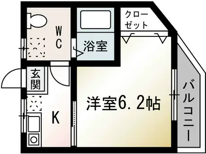 ルナ・アイル(1K/1階)の間取り写真