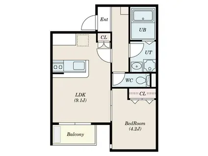 フローネル六番町(1LDK/3階)の間取り写真