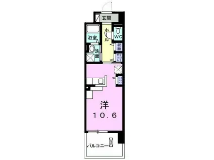 プレッサ泉中央(ワンルーム/3階)の間取り写真