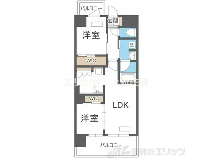アーバネックス中崎町II(2LDK/5階)の間取り写真