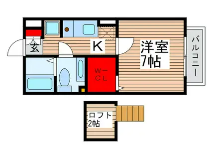 エミネンス上本郷(1K/2階)の間取り写真