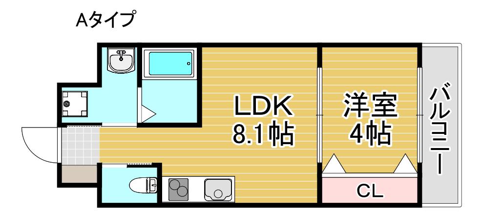 FDS PREX(1LDK/1階)の間取り写真