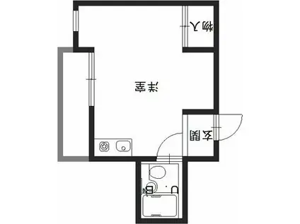 プレアール山之内II(ワンルーム/2階)の間取り写真