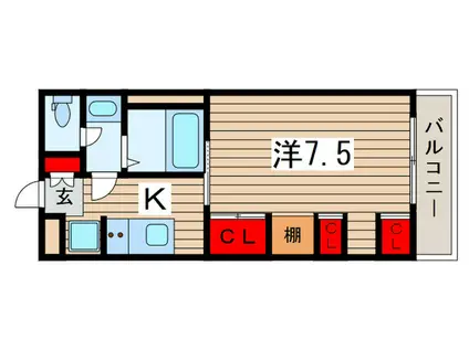 リブリ・MIMU II(1K/1階)の間取り写真