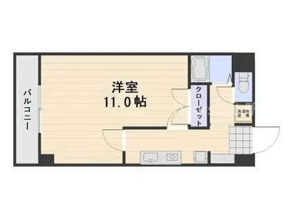 カルム今(1K/6階)の間取り写真