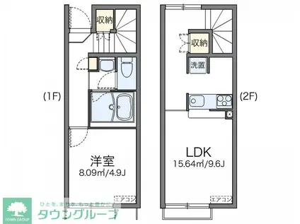 レオネクストオアシス(1LDK/1階)の間取り写真